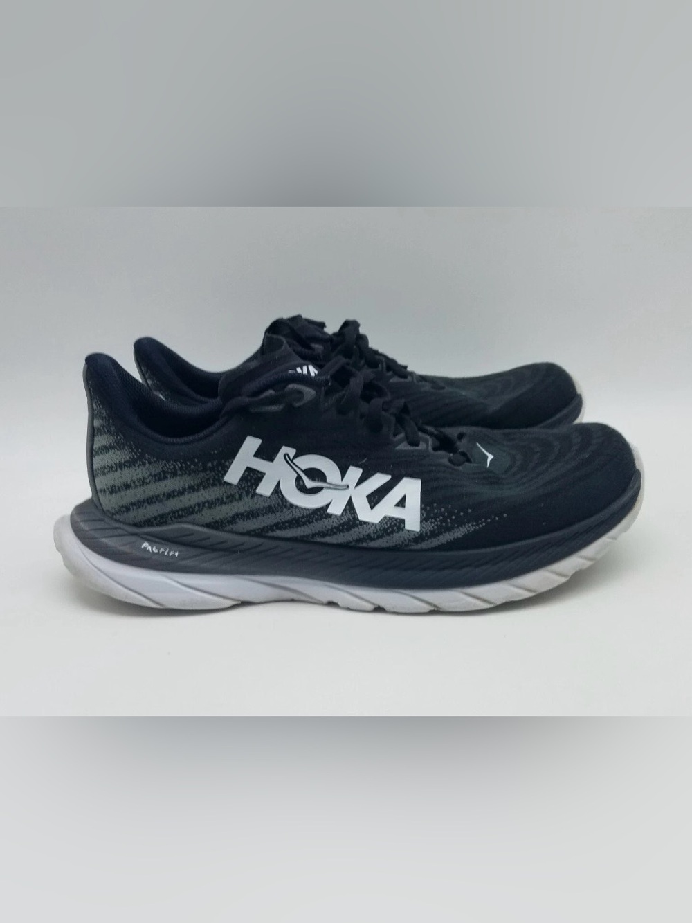 Hoka One One Mach 5 ProFly+ Black White Gray Running Sneakers Shoes-Women’s 7